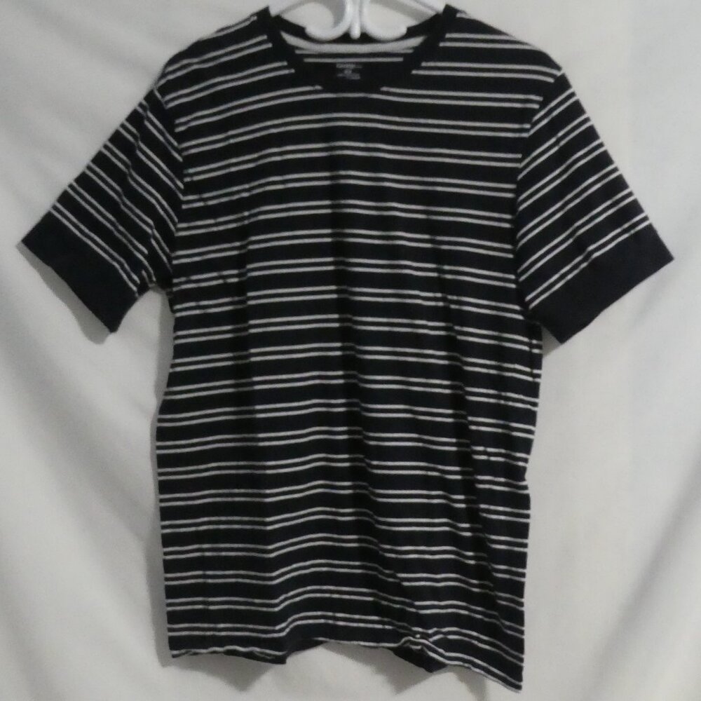 GEORGE | medium | 100% Cotton | Striped Short Sleeve Crewneck T-Shirt - Tee